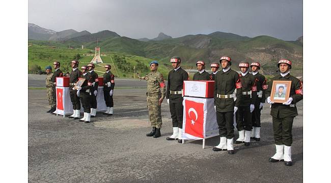 Şehit korucular için uğurlama töreni