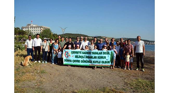 Aliağa'da plaj temizliği