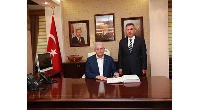 Başbakan Yıldırım Vali Elban'ı ziyaret etti