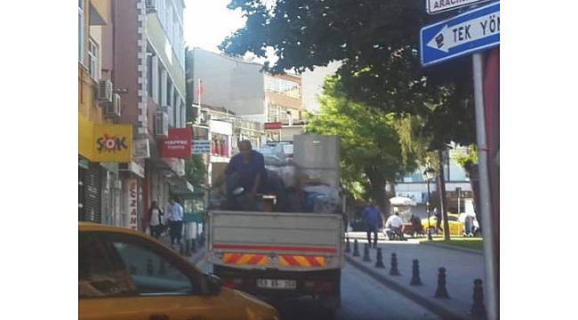 Tekirdağ'da tehlikeli yolculuk
