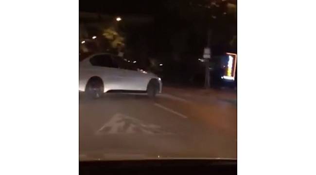 Trafik magandasının Bağdat Caddesi'nde terör estirdiği anlar kamerada