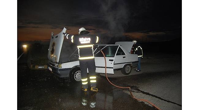 LPG'li otomobilde korkutan yangın