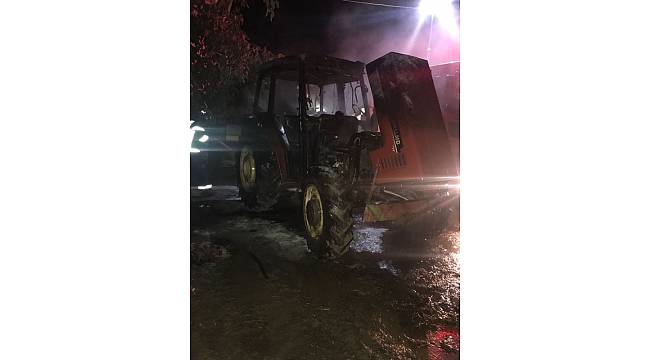 Tekirdağ'da traktör yangını
