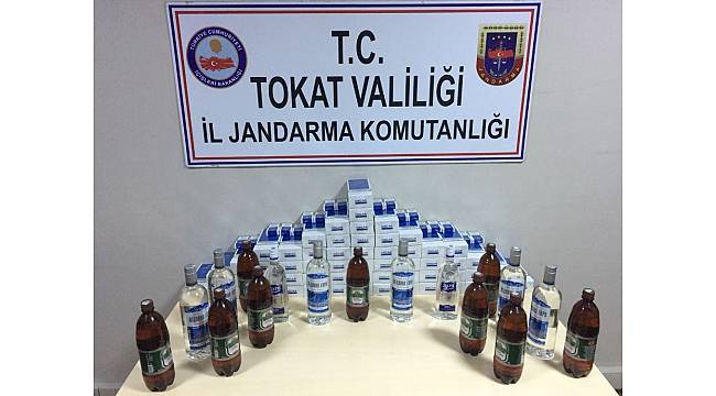Tokat&#39;ta sigara ve alkol kaçakçılarına operasyon