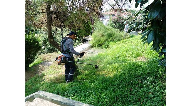 İzmit Belediyesi&#39;nden park ve yeşil alanlarda bakım çalışması