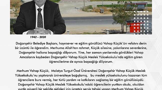 MTÜ Rektörü Karabulut’tan Vahap Küçük İçin Taziye Mesajı