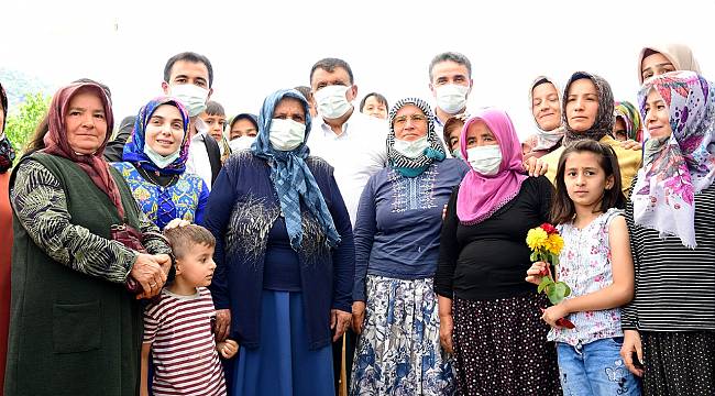 Doğanşehir Bıçakçı Mahallesinde incelemelerde bulunan Başkan Gürkan,