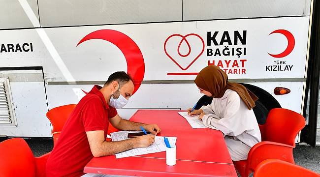 YEŞİLYURT BELEDİYE PERSONELLERİ KAN BAĞIŞ KAMPANYASINA KATILIP, ÖRNEK BİR DAVRANIŞ SERGİLEDİ