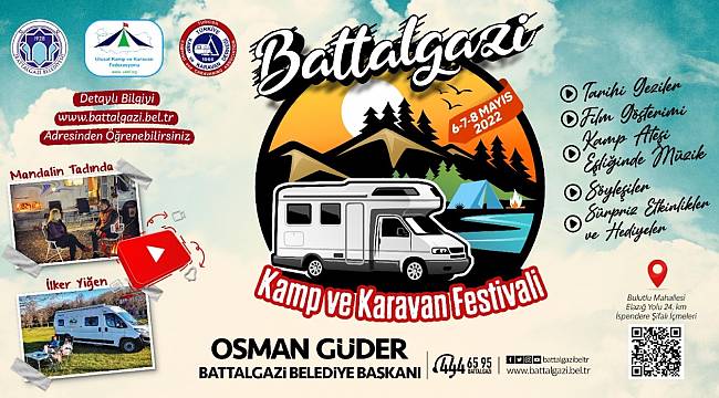 KAMP VE KARAVAN TUTKUNLARI BATTALGAZİ’DE BULUŞUYOR