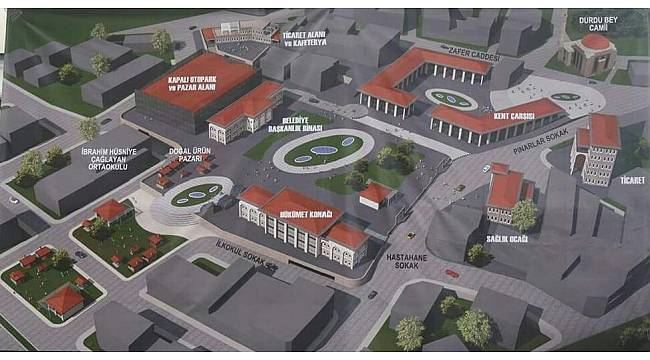 22 bin nüfuslu ilçeye 30 milyon liralık meydan yapılıyor
