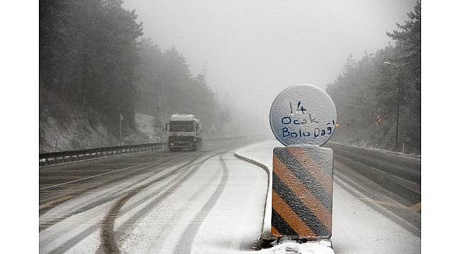 Bolu Dağı'nda kar yağışı başladı