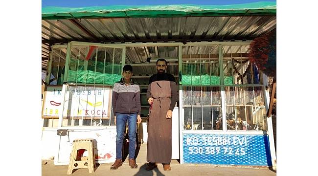 Çermik tespihleri ilgi görüyor