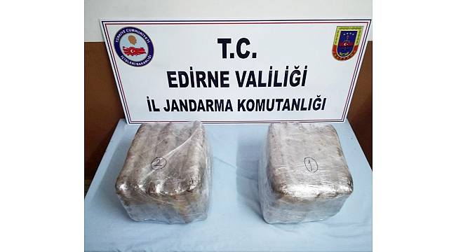 Edirne'de 11 kilo 404 gram skunk yakalandı