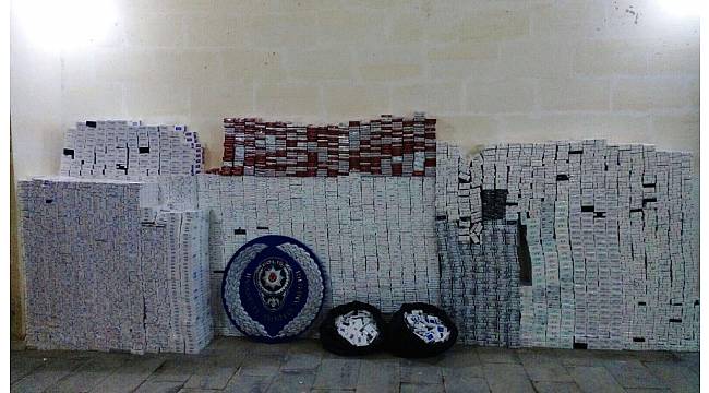 Hasankeyf'te 32 bin paket kaçak sigara ele geçirildi