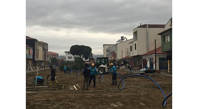 Köprübaşı Kent Meydanı'nın altyapısı tamamlandı