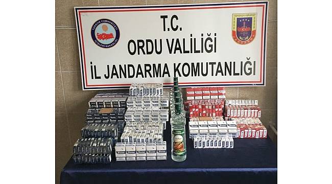 Ordu'da yolcu otobüsünde kaçak sigara ele geçti