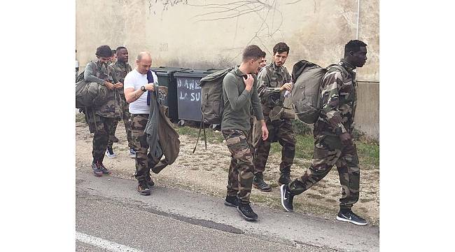 Salih Uçan askeri kampta