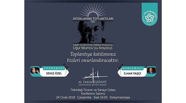 Uğur Mumcu, Aydınlanma Toplantısı'nda anılacak