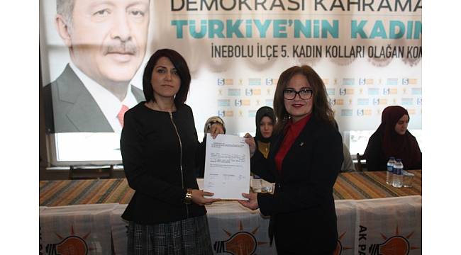 AK Parti İnebolu Kadın Kolları Başkanlığına Tülay Kırcaoğlu seçildi