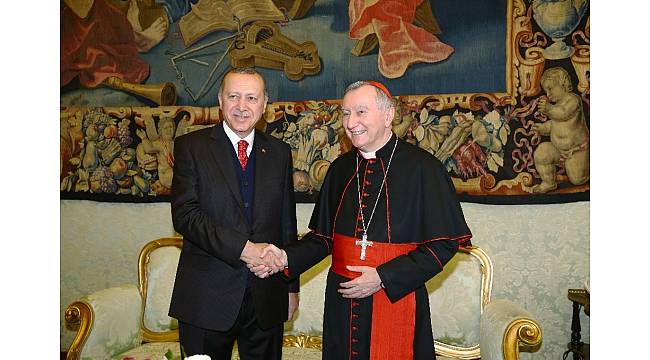 Cumhurbaşkanı Erdoğan, Kardinal Parolin&#39;i kabul etti