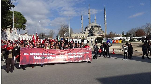 Edirne'den Zeytin Dalı Harekatı'na destek yürüyüşü