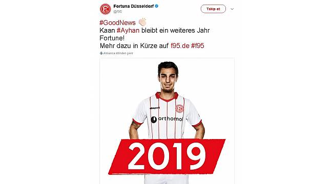 Fortuna Düsseldorf, Kaan Ayhan&#39;ın sözleşmesini uzattı