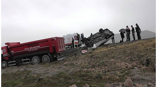 Kamyon ile otomobil çarpıştı: 1 ölü, 2 yaralı