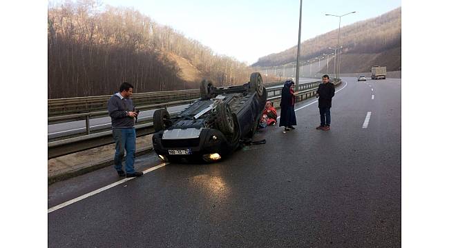 Samsun'da otomobil takla attı: 5 yaralı