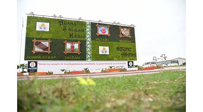 Adana'nın lezzetleri dev dikey bahçede