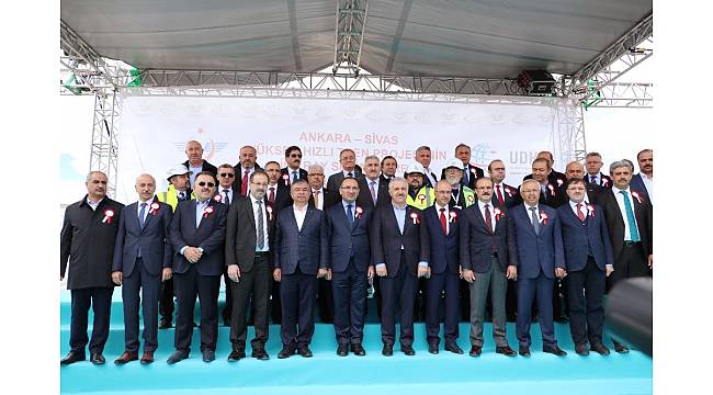 Ankara-Sivas YHT Projesi'nin ilk ray serim töreni