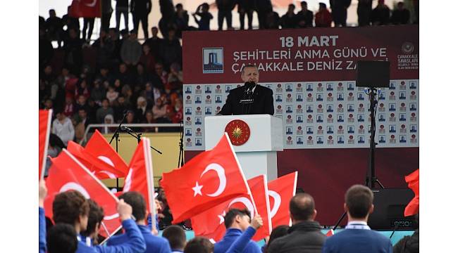 Cumhurbaşkanı Erdoğan Afrin müjdesini Çanakkale&#39;den verdi