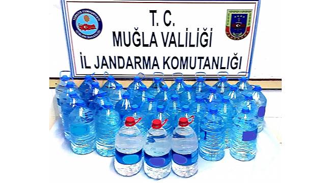 Milas'ta 380 litre kaçak içki yakalandı