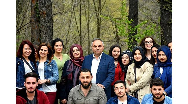 Başkan Ay, samandere&#39;de öğrencilerle buluştu