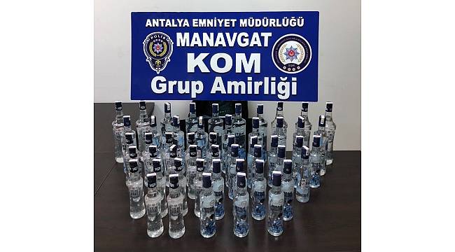 Manavgat'ta sahte içki operasyonu