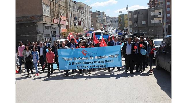 Şırnak'ta otizm farkındalık yürüyüşü yapıldı