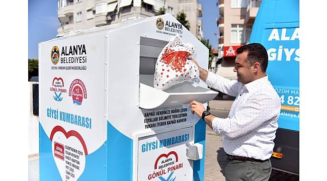 Alanya'da 150 noktaya giysi kumbarası