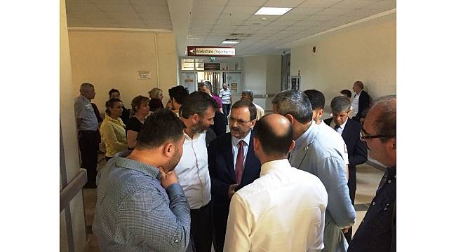 Başkan Şahin, kaza geçiren İYİ Parti heyetini hastanede ziyaret etti