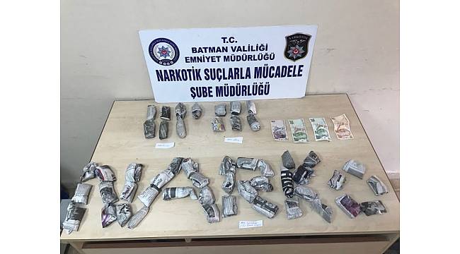Batman'da 553 gram esrar ele geçirildi