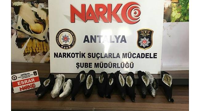 Bin 500 kilometrelik uyuşturucu sevkiyatı Antalya'da son buldu