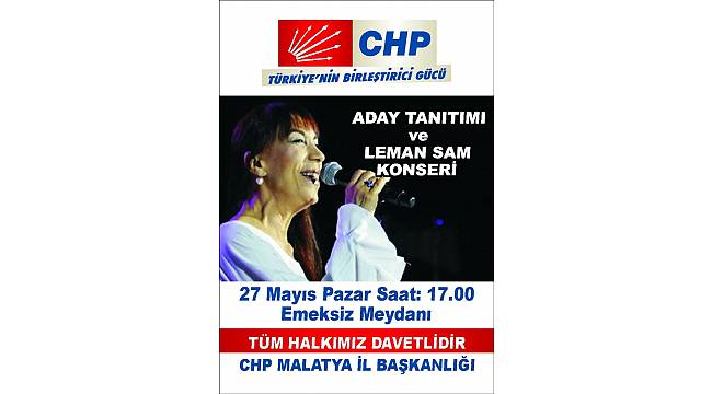 CHP'da adaylar Leman Sam konseri ile tanıtılacak