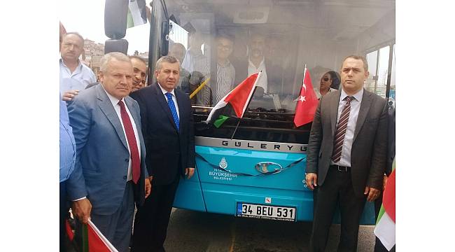 İstanbul Özel Halk Otobüsleri, İsrail'in Filistinlilere uyguladığı zulmü protesto etti