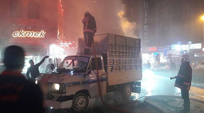 Malatya'da araç yangını