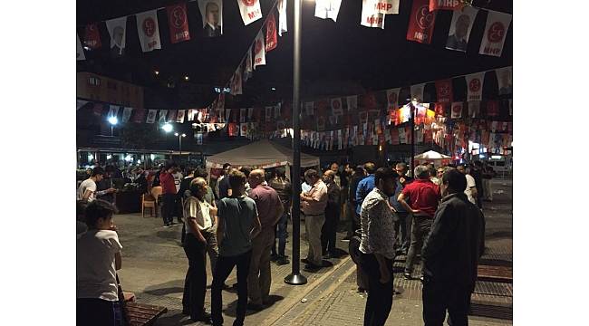 Bursa'da partilerin seçim standında meydana gelen gerginliğin yeni görüntüleri ortaya çıktı