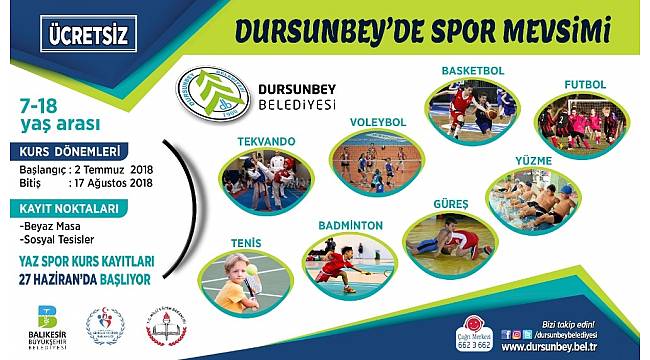 Dursunbey Belediyesi Yaz Spor Okulları Başlıyor