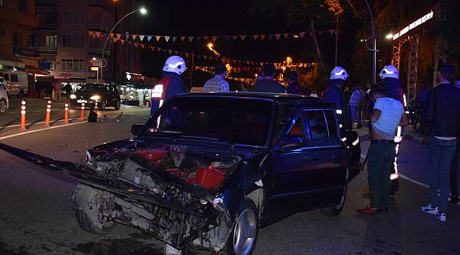 Hurdaya dönen araçtan burnu bile kanamadan çıktı