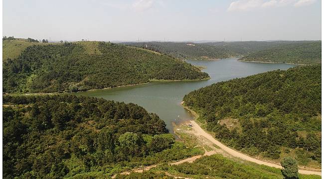 İstanbul'un barajlarındaki son durum havadan görüntülendi