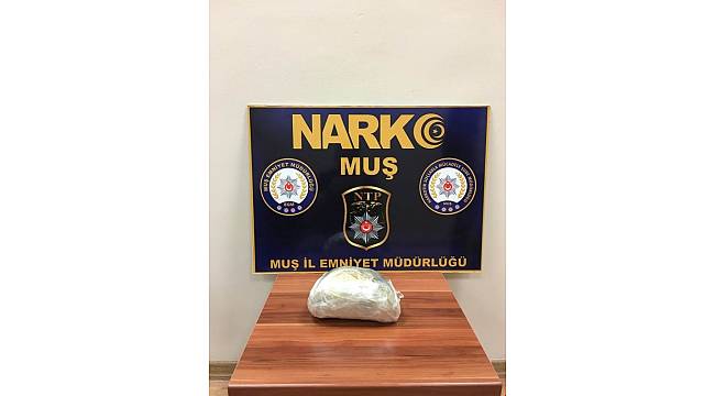 Muş'ta 1 kilo 123 gram esrar ele geçirildi