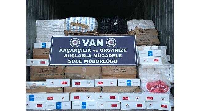 Van'da kaçak sigara operasyonu