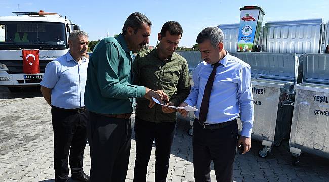 Yeşilyurt Belediyesi 577 galvanizli çöp konteynırı aldı