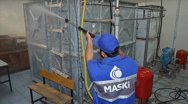 MASKİ’den su deposu bakım ve dezenfeksiyon hizmeti